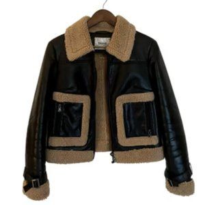 Stand Studio Shearling & Vegan Leather Jacket